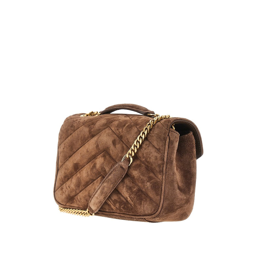 Borsa 'Loulou' piccola in suede trapuntata