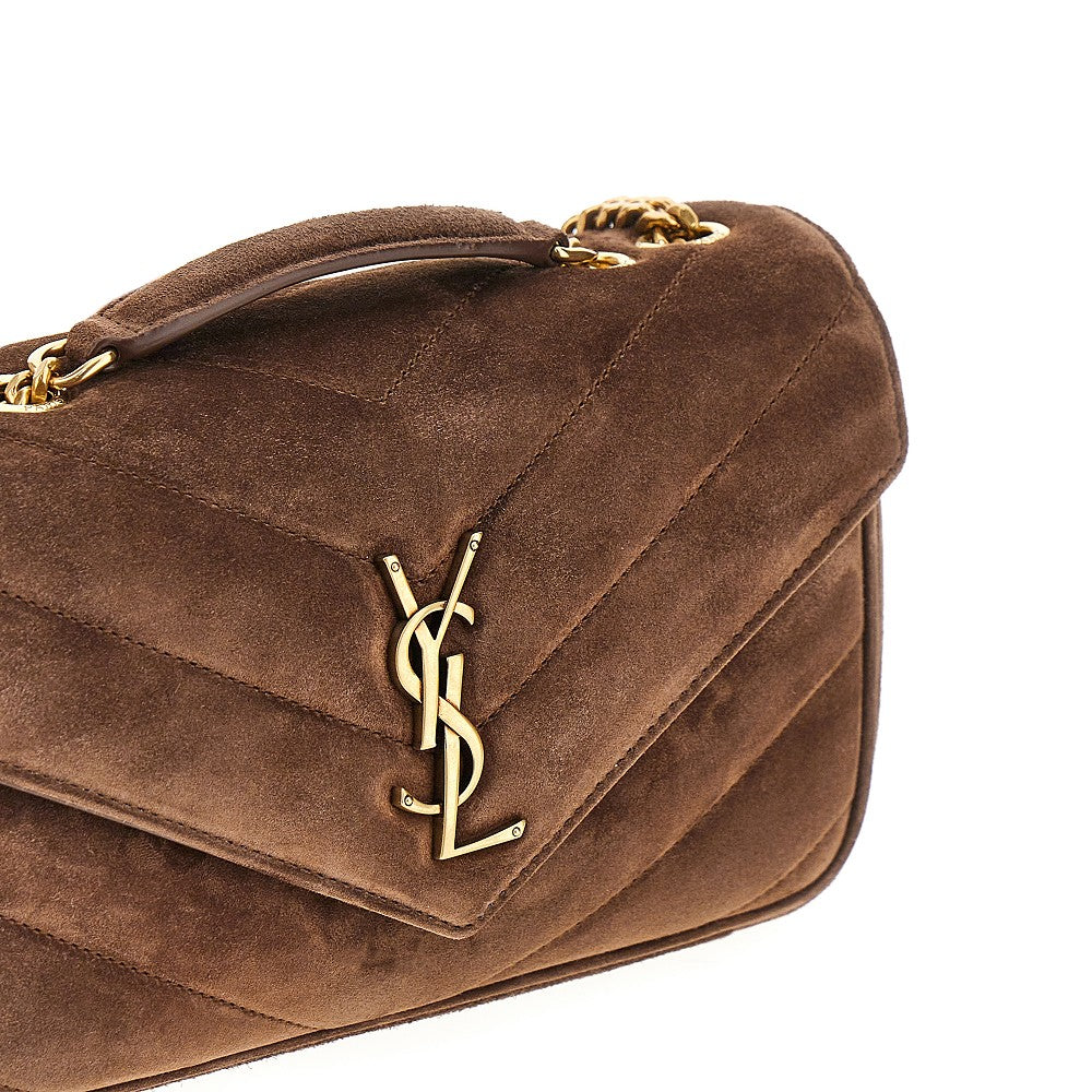 Borsa 'Loulou' piccola in suede trapuntata