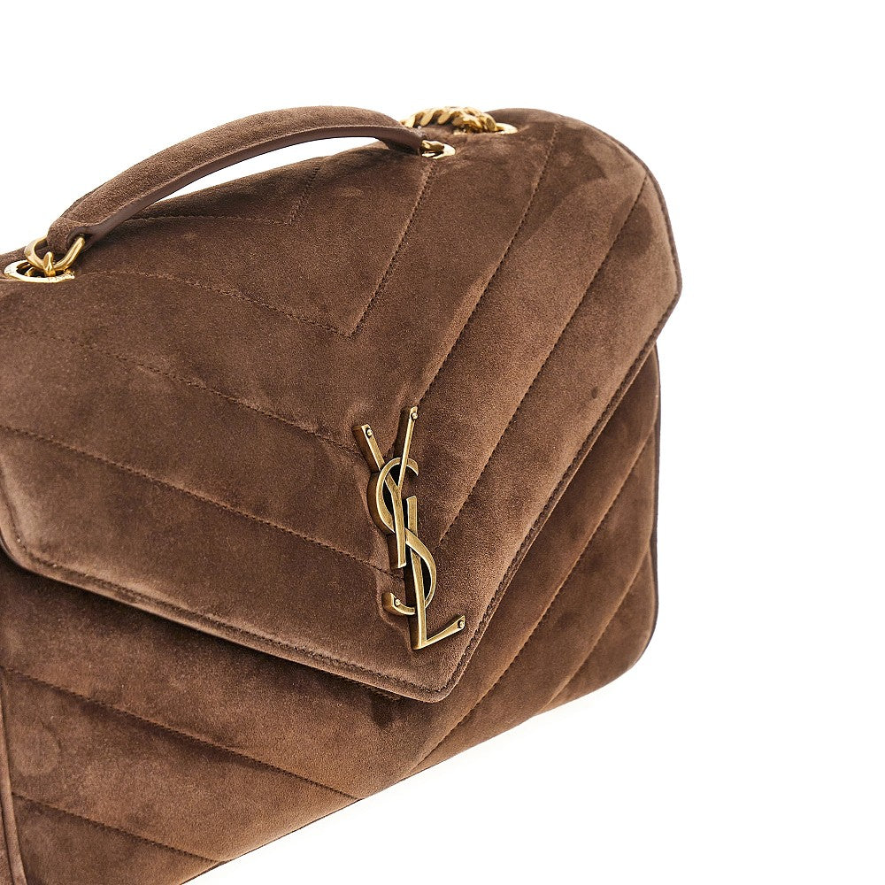 Borsa 'Loulou' media in suede trapuntata