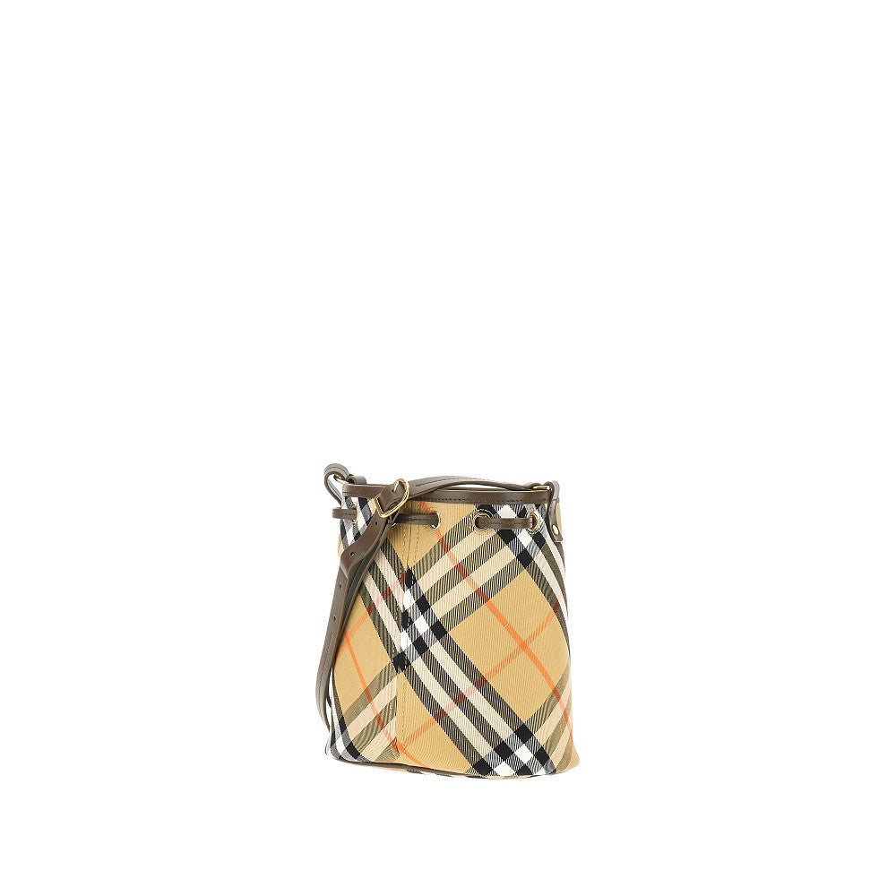 Borsa a secchiello in tessuto Burberry Check