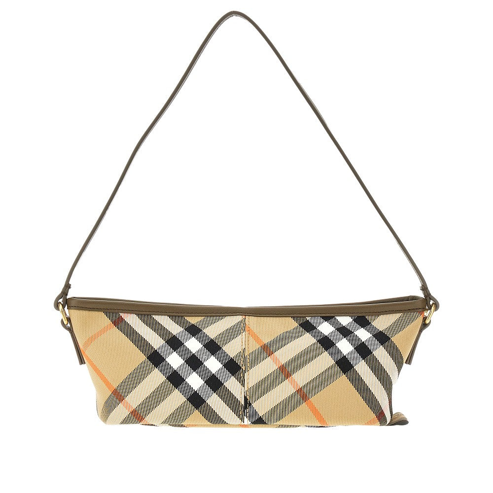 Check fabric mini bag