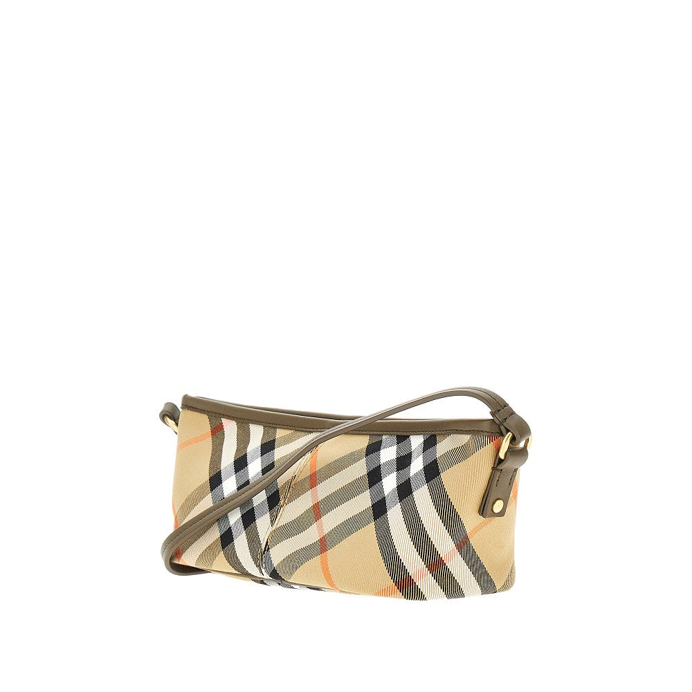Check fabric mini bag