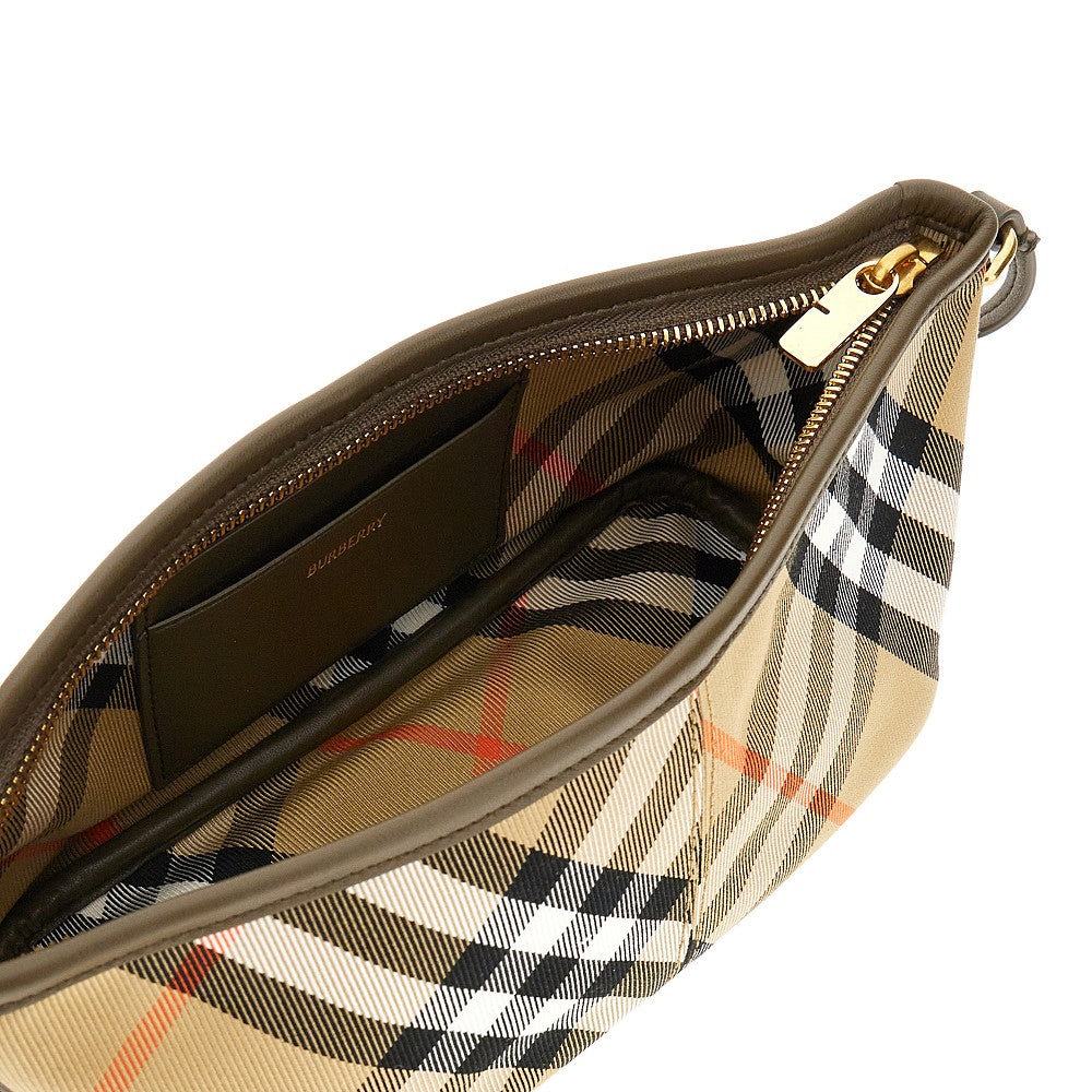 Check fabric mini bag