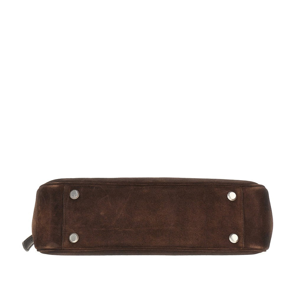 Suede leather small 'Bel Air' shoulder bag