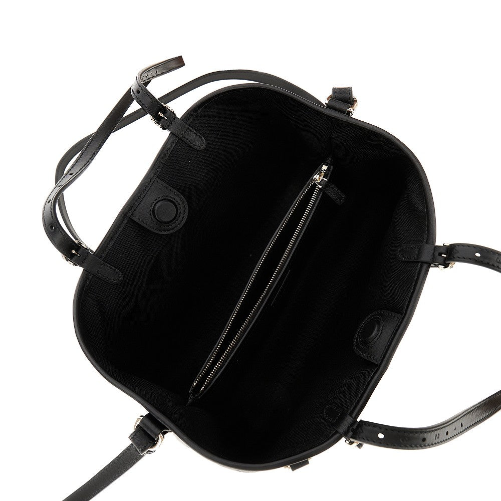 Leather medium 'GG Emblem' shopping bag
