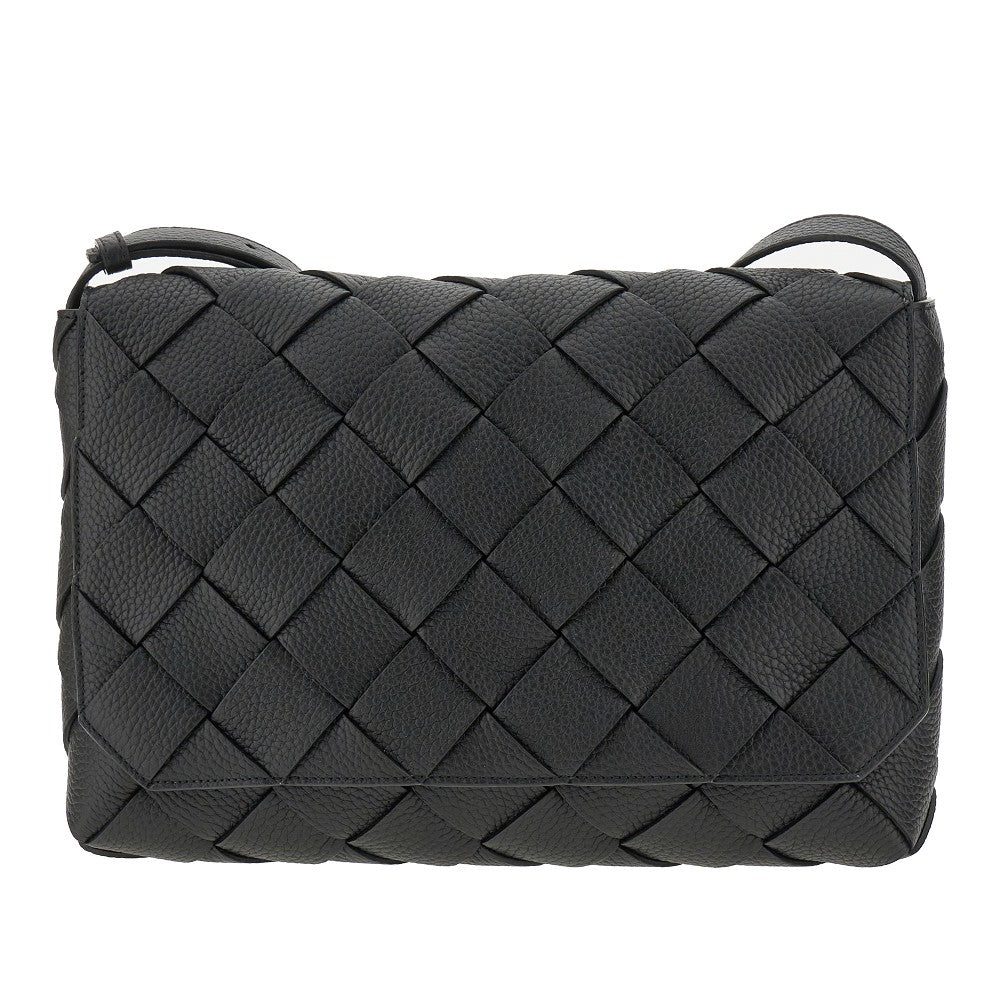 Intreccio leather large messenger bag