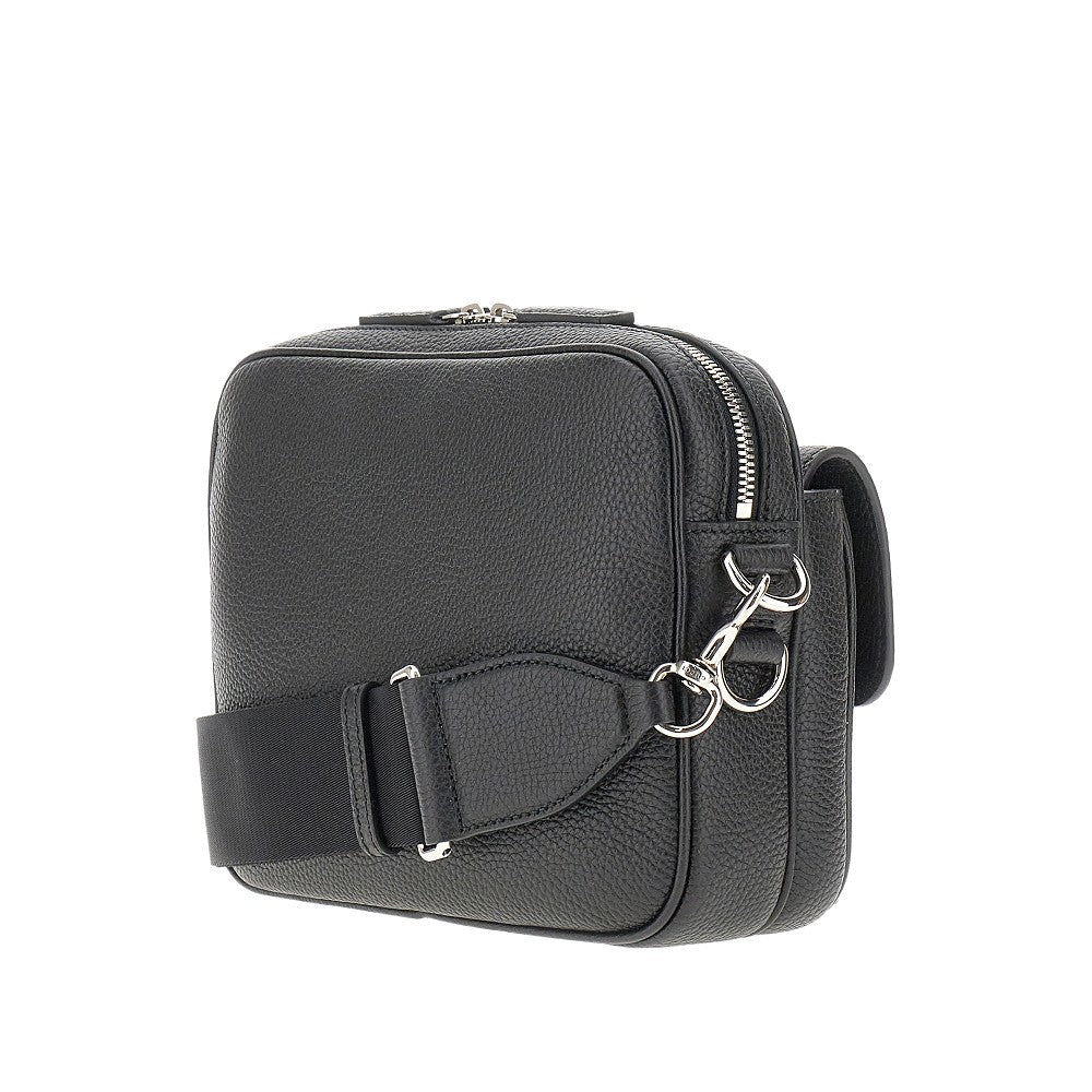 Grained leather small crossbody bag