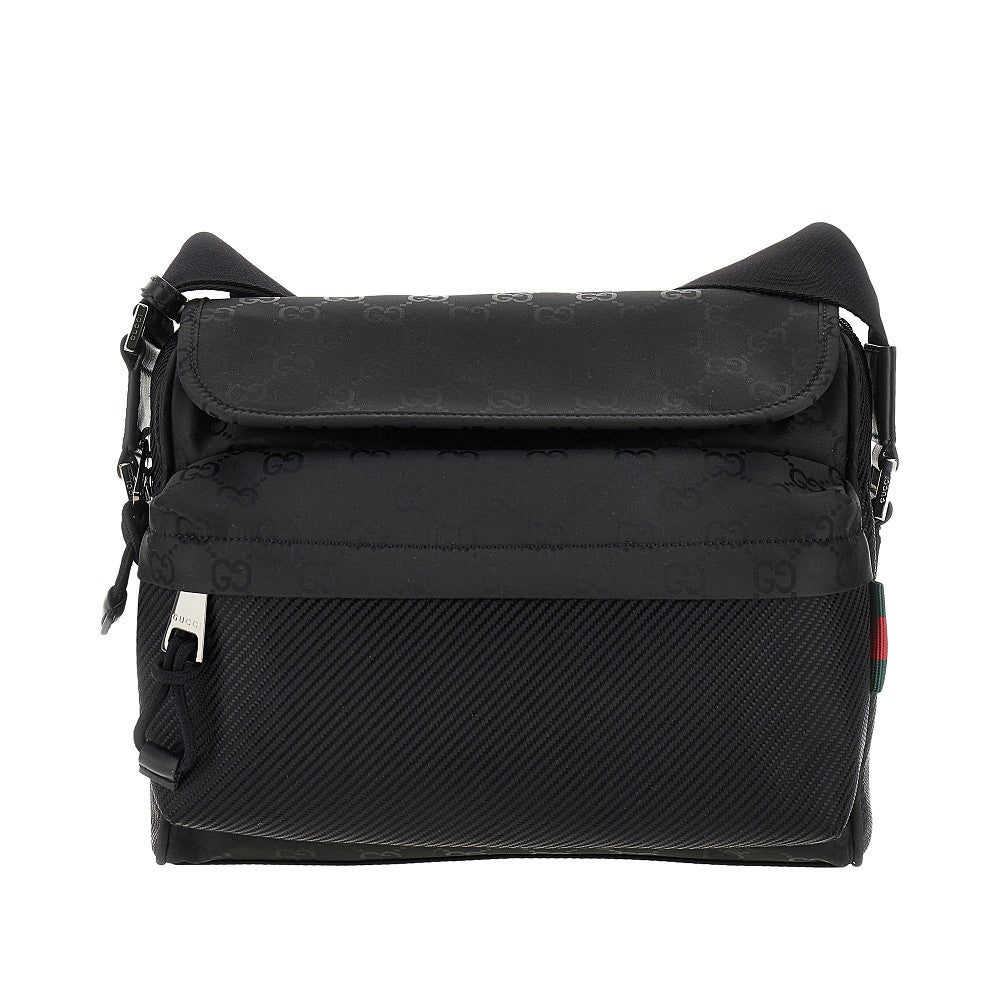 Borsa a tracolla media in nylon GG