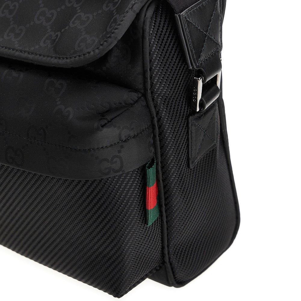 Borsa a tracolla media in nylon GG