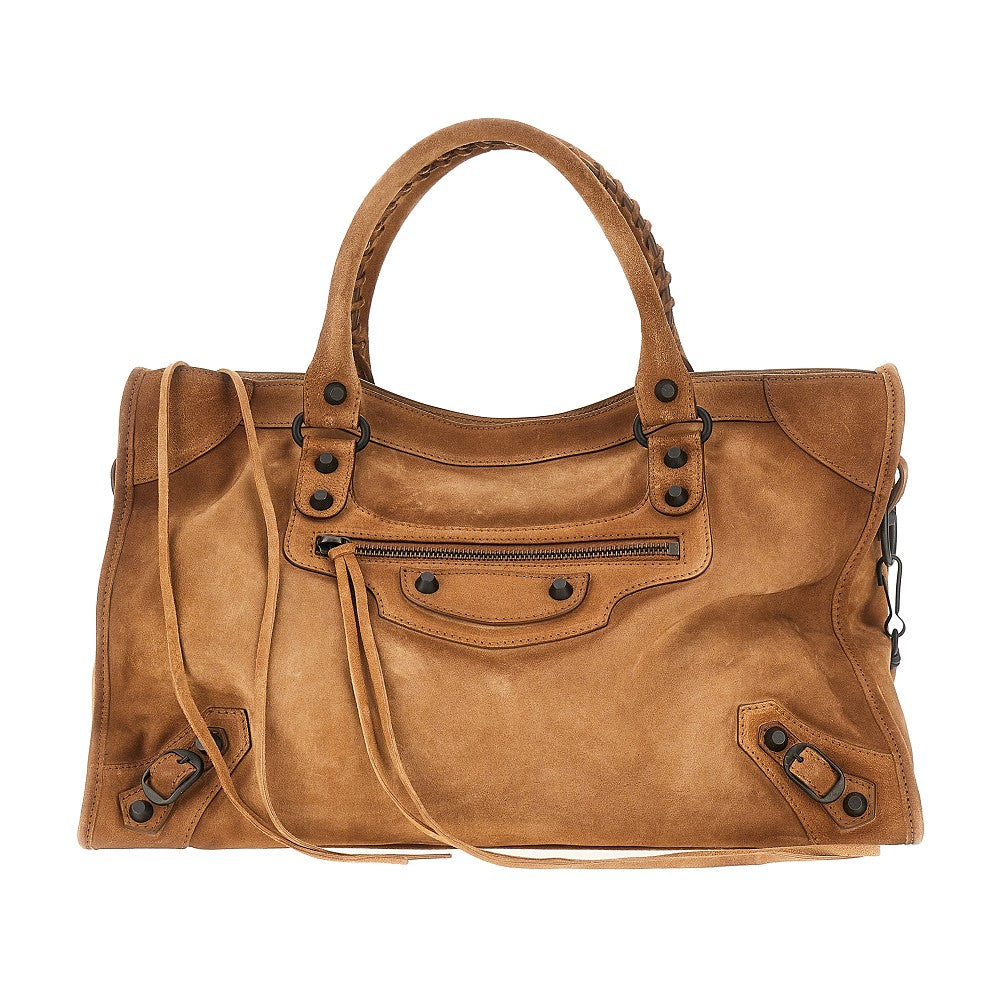 Suede leather medium 'Le City' bag