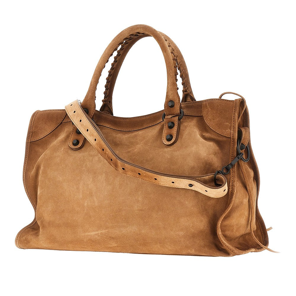 Suede leather medium 'Le City' bag