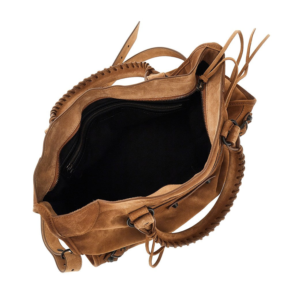 Suede leather medium 'Le City' bag