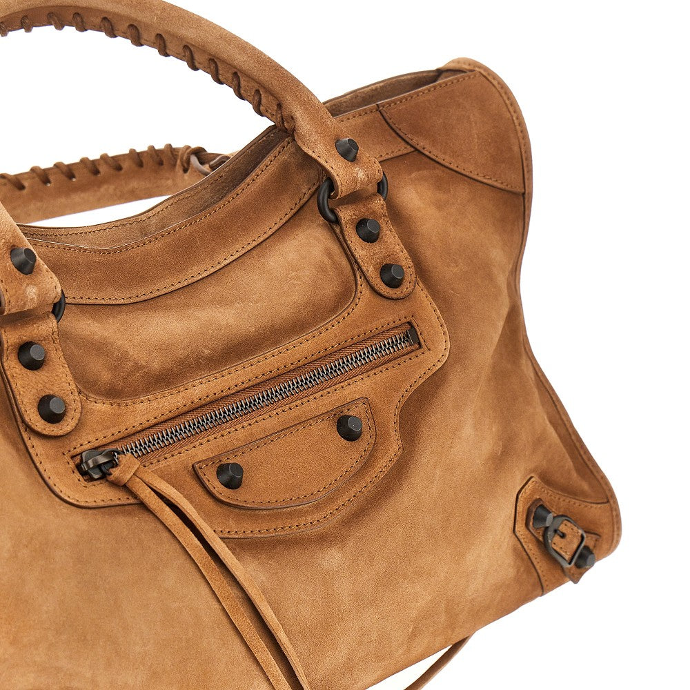 Suede leather medium 'Le City' bag
