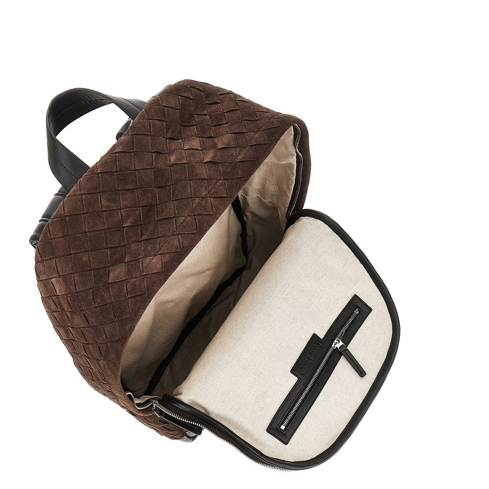 Zaino in pelle scamosciata Intrecciato
