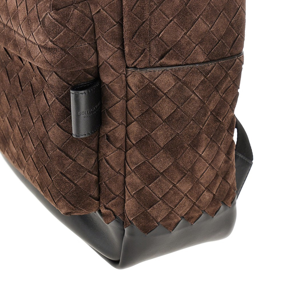 Zaino in pelle scamosciata Intrecciato