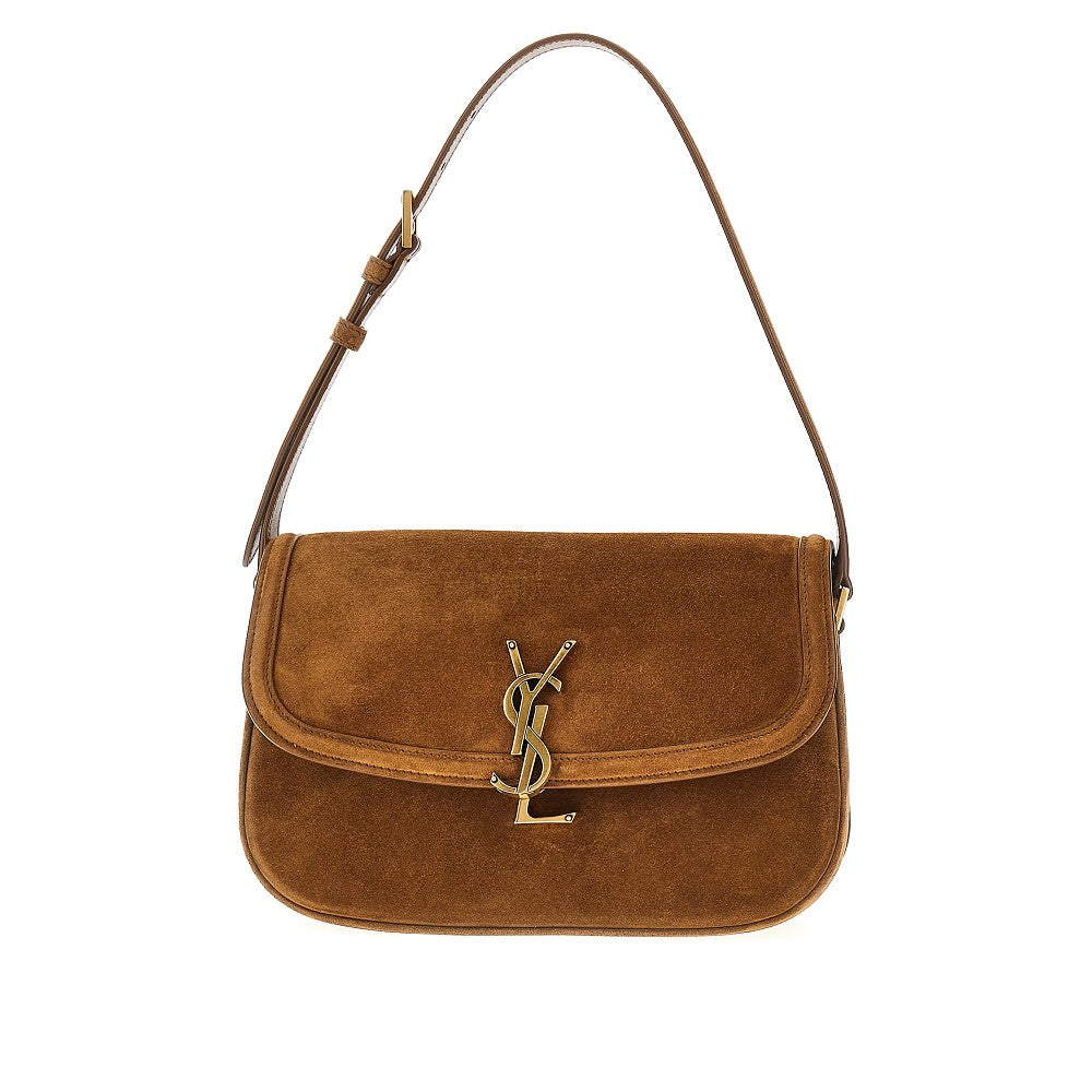 Borsa 'Solferino' media in pelle scamosciata