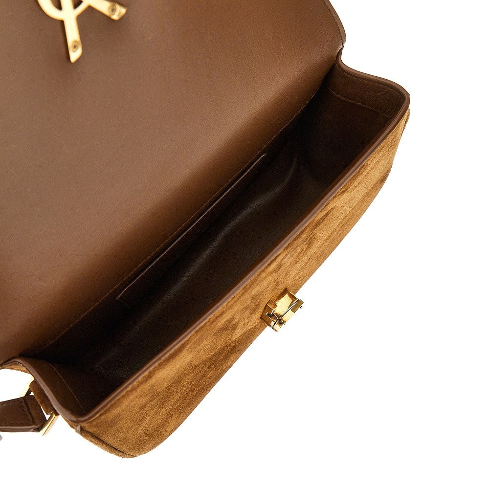 Borsa 'Solferino' media in pelle scamosciata