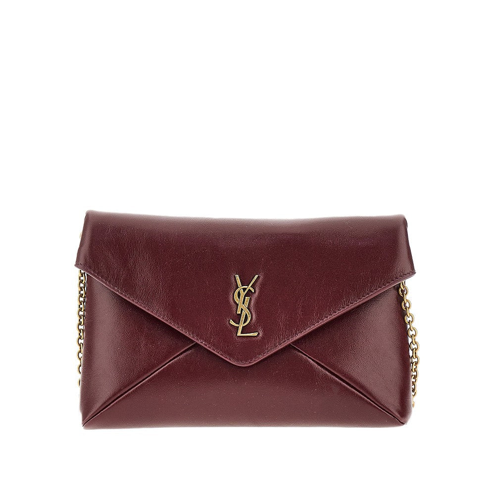 Pochette in pelle con catena