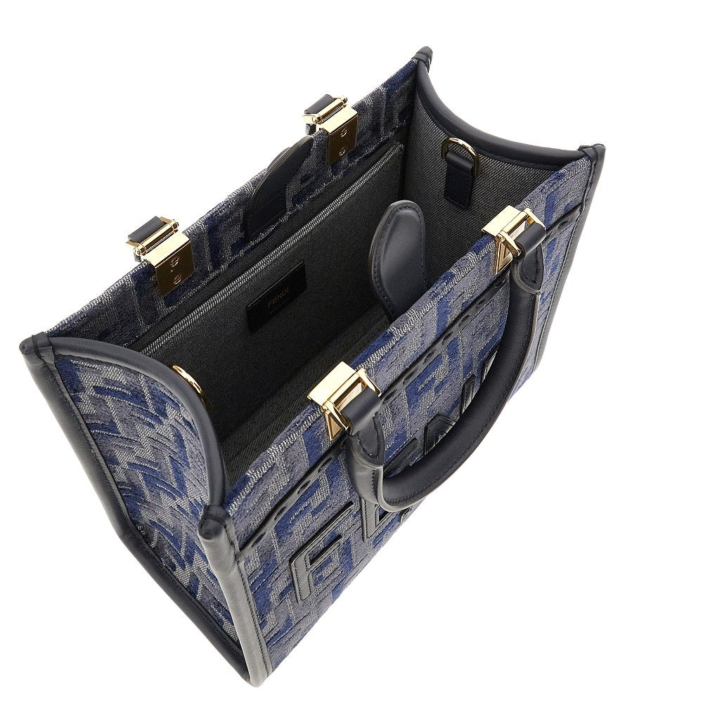Borsa Fendi Sunshine piccola in ciniglia FF