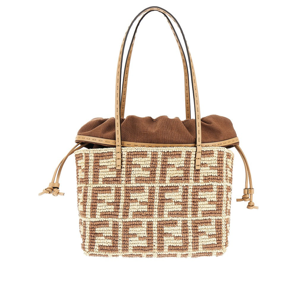 Shopping bag 'Roll' piccola in rafia