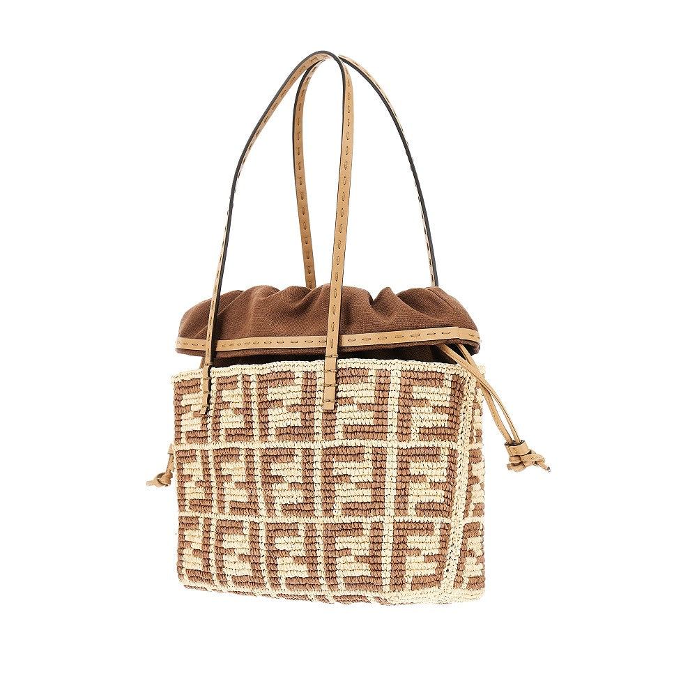 Shopping bag 'Roll' piccola in rafia