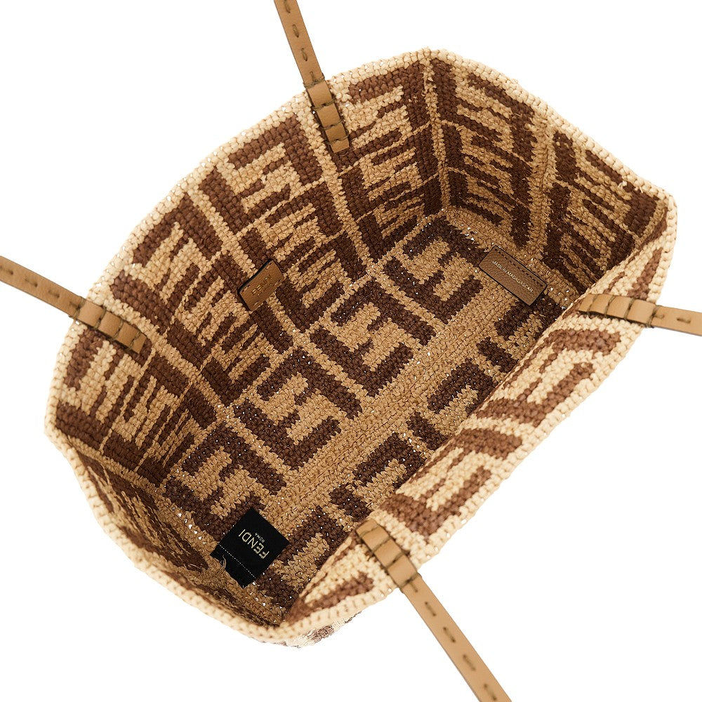 Shopping bag 'Roll' piccola in rafia