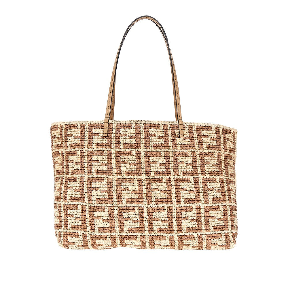 Raffia large 'Roll' shopping bag
