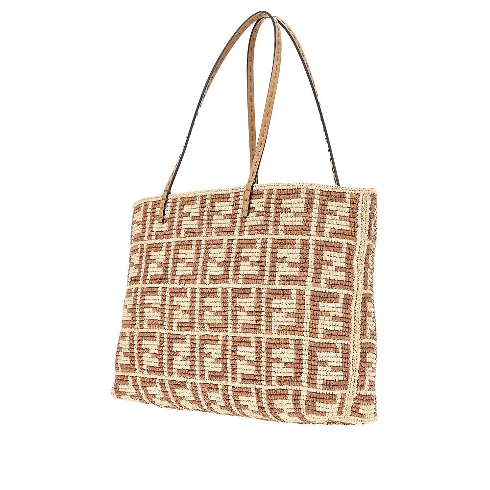 Raffia large 'Roll' shopping bag