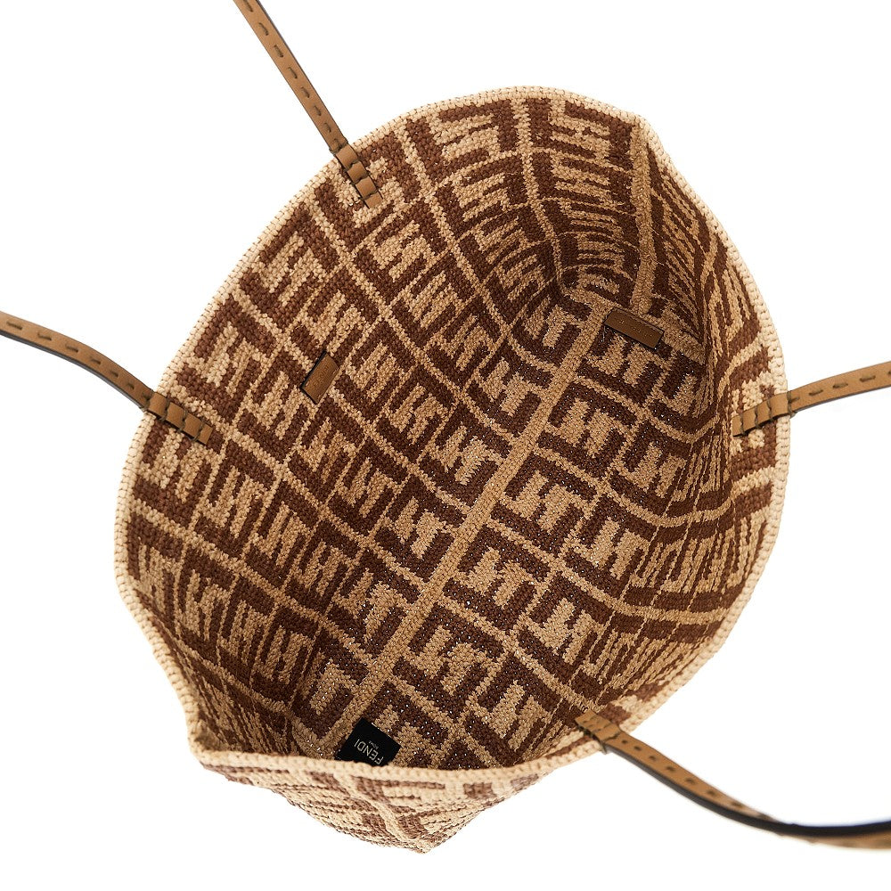 Raffia large 'Roll' shopping bag
