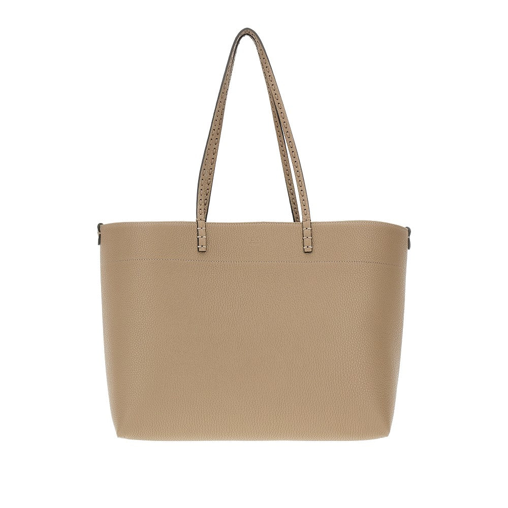 Shopping bag 'Roll' media in Cuoio Romano