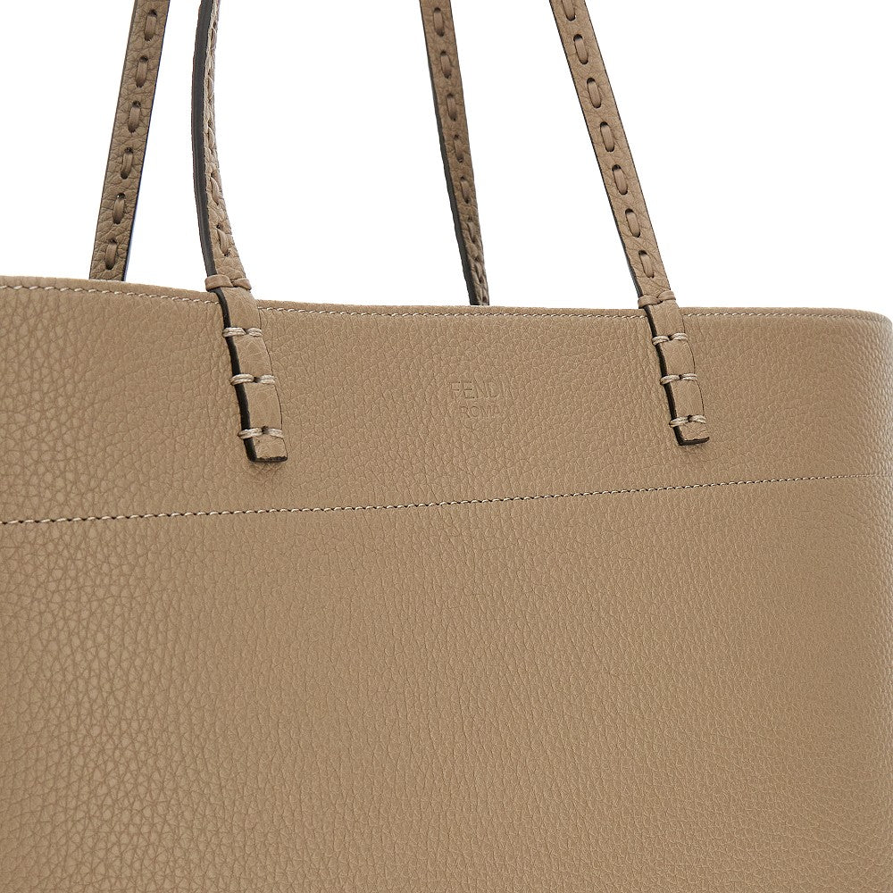 Shopping bag 'Roll' media in Cuoio Romano