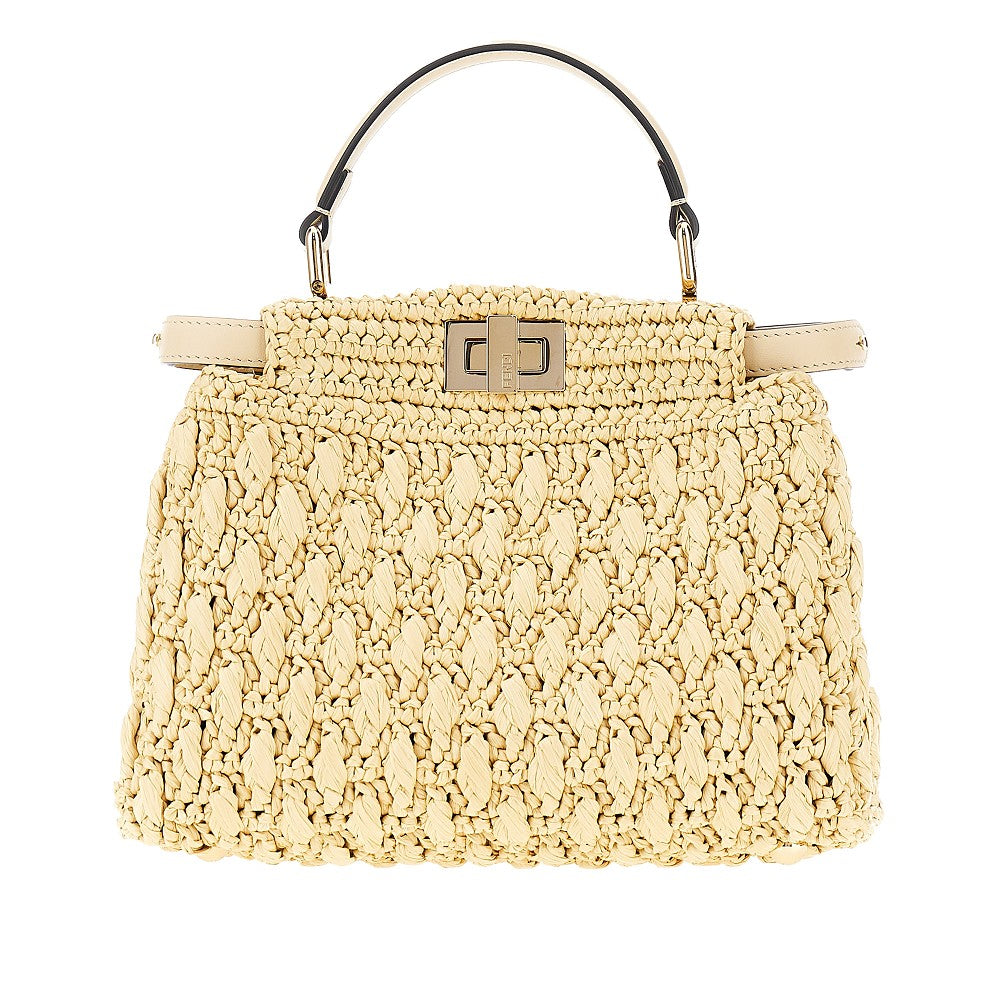 Crochet viscose mini 'Peekaboo' bag