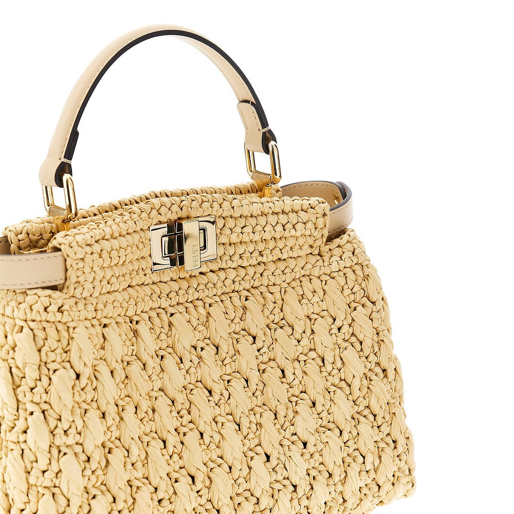 Crochet viscose mini 'Peekaboo' bag