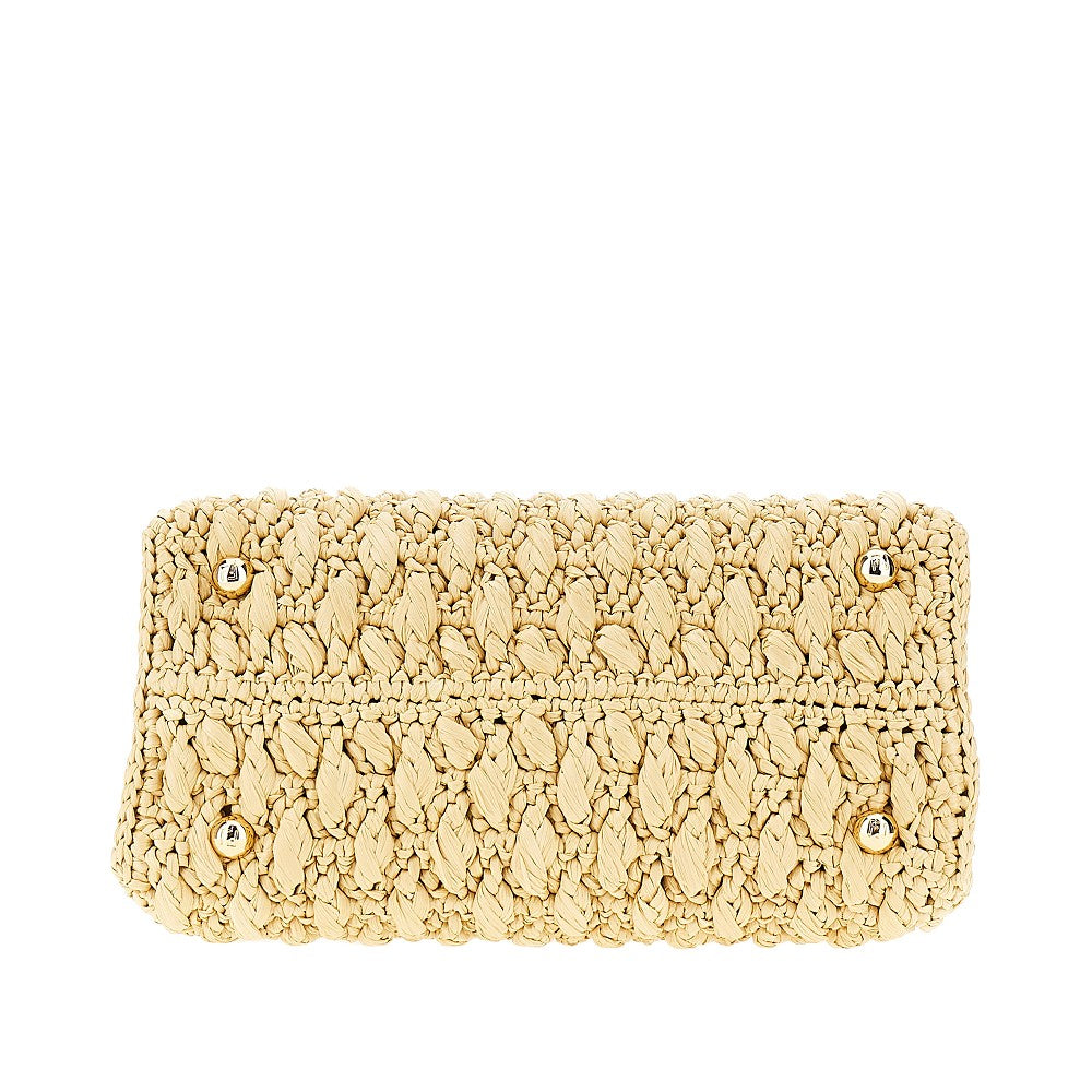 Crochet viscose mini 'Peekaboo' bag