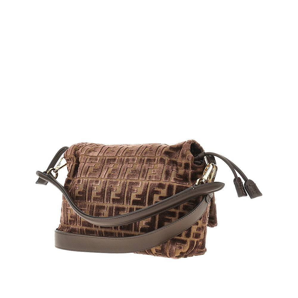 Borsa 'Mamma Baguette' media in velluto FF