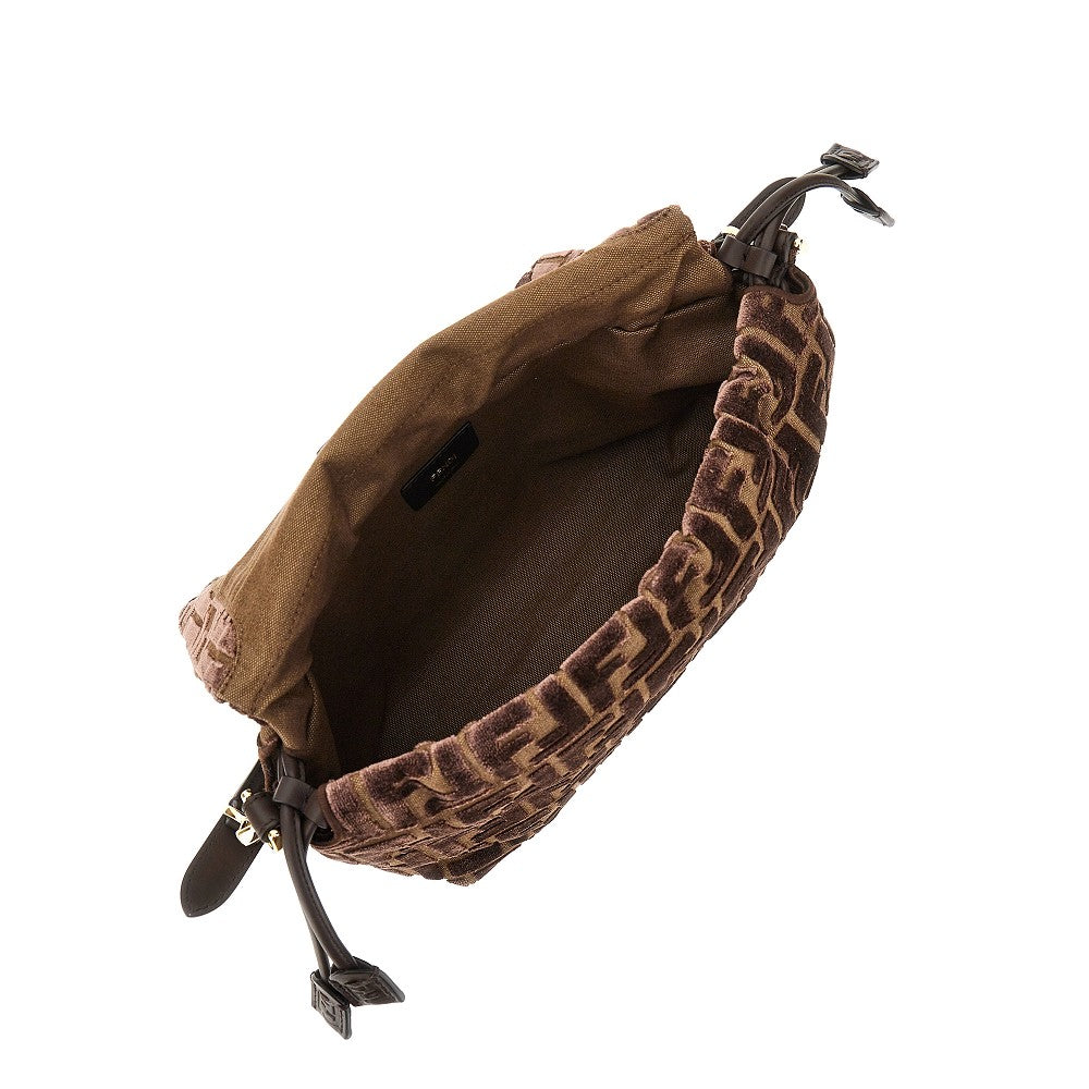Borsa 'Mamma Baguette' media in velluto FF