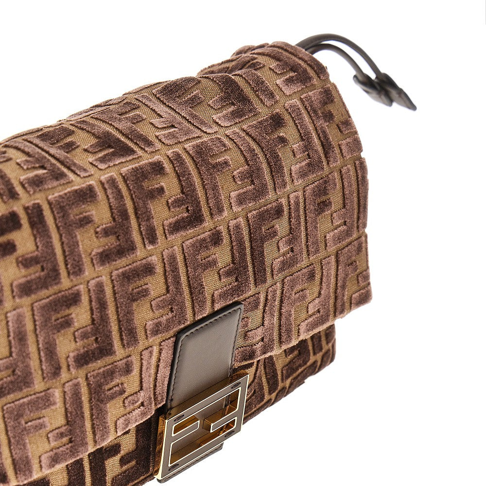 Borsa 'Mamma Baguette' media in velluto FF