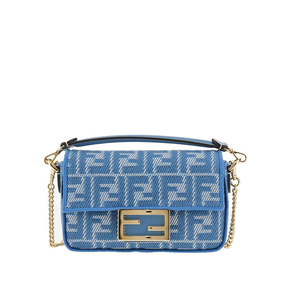 Borsa 'Baguette' mini in tessuto FF
