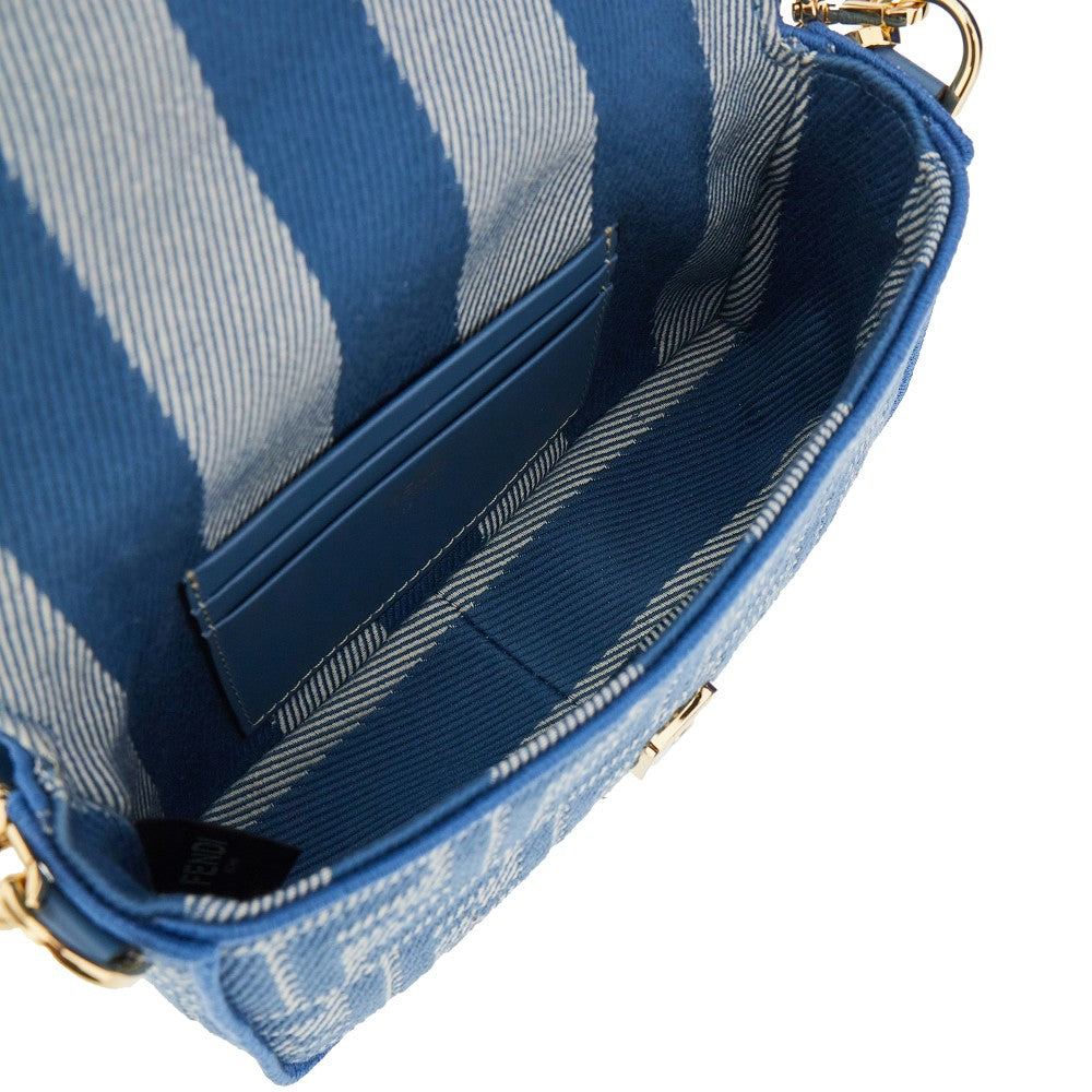 Borsa 'Baguette' mini in tessuto FF