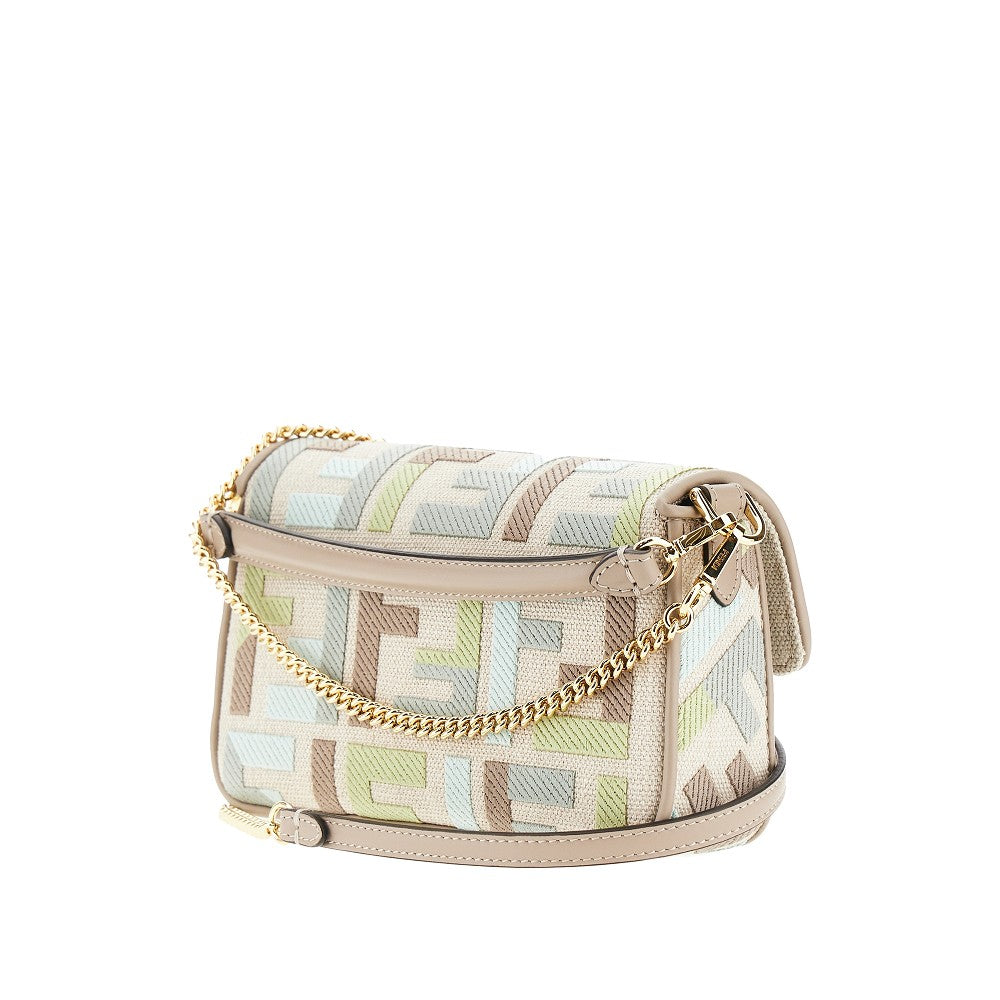 Borsa 'Baguette' mini in tessuto FF