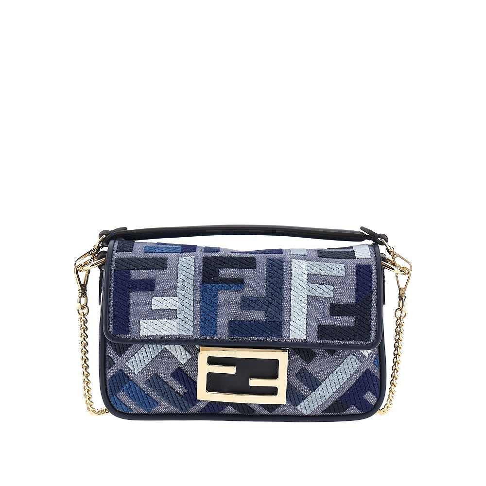 Borsa 'Baguette' mini in tessuto FF