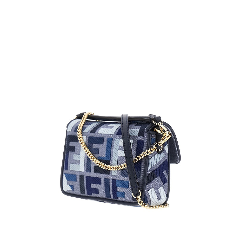 Borsa 'Baguette' mini in tessuto FF