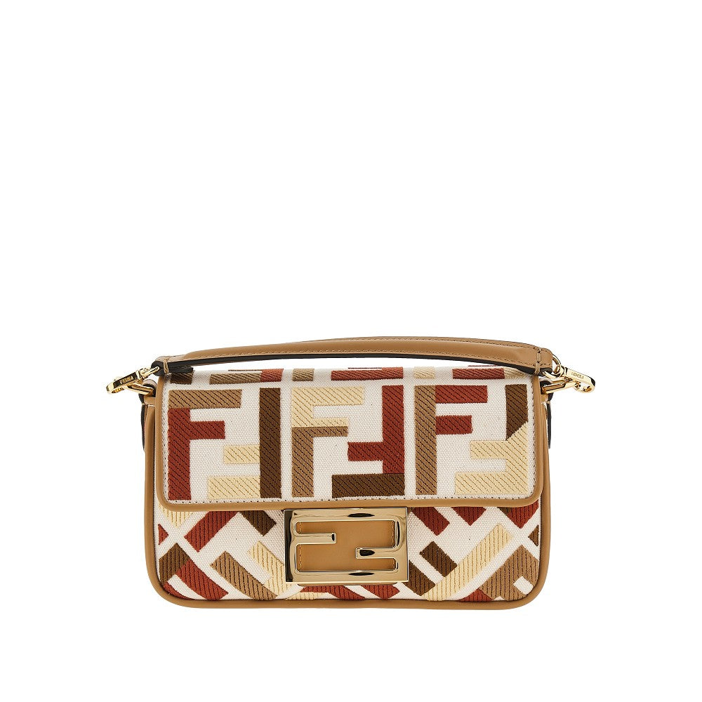 Borsa 'Baguette' mini in tessuto FF