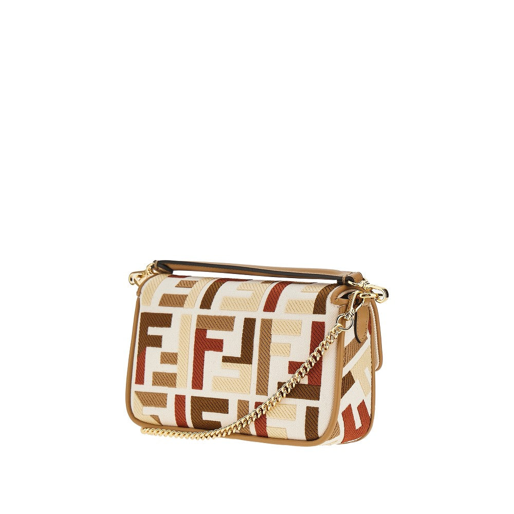 Borsa 'Baguette' mini in tessuto FF