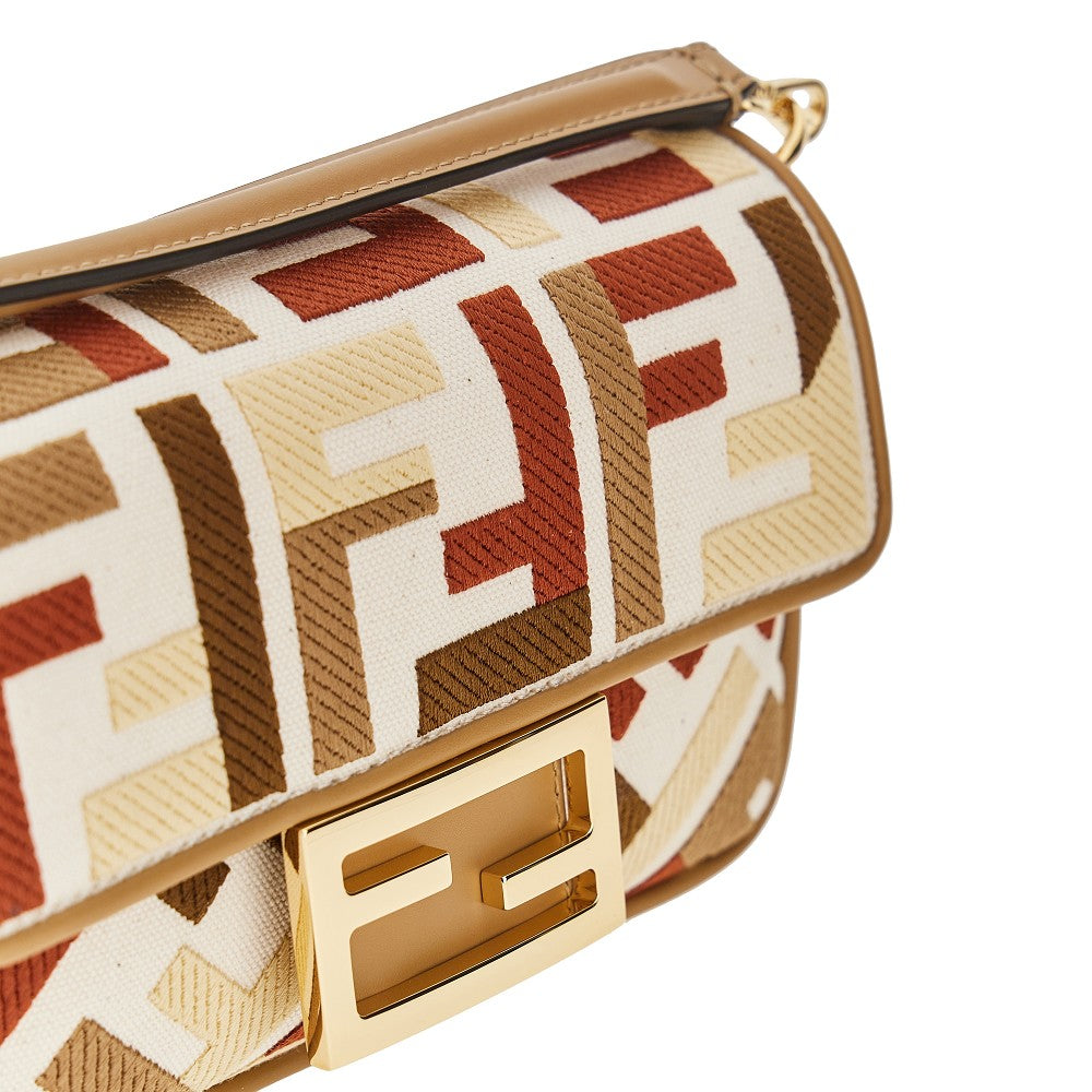 Borsa 'Baguette' mini in tessuto FF