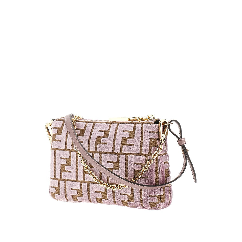 Pouch 'Baguette' in velluto jacquard FF