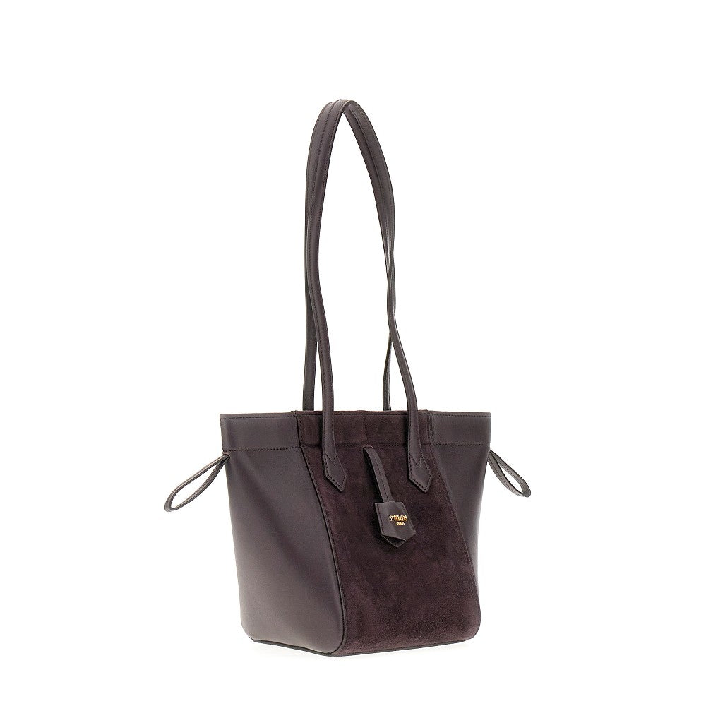 Leather 'Fendi Origami' mini bag