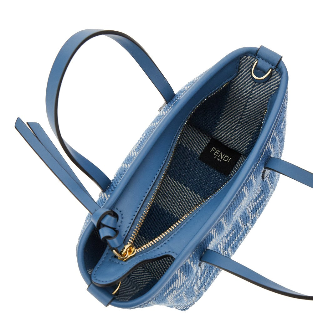 Mini shopping bag 'Roll' in tessuto jacquard
