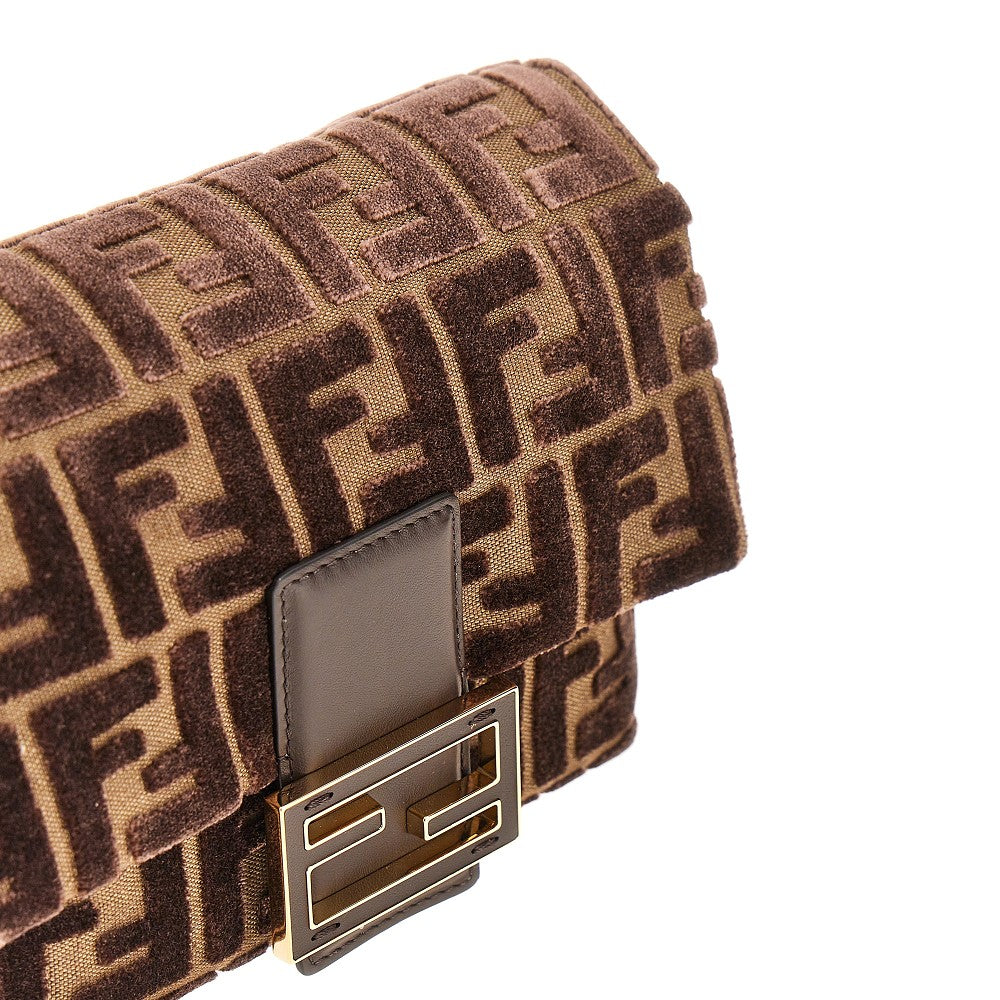 FF velvet small 'Mamma Baguette' bag