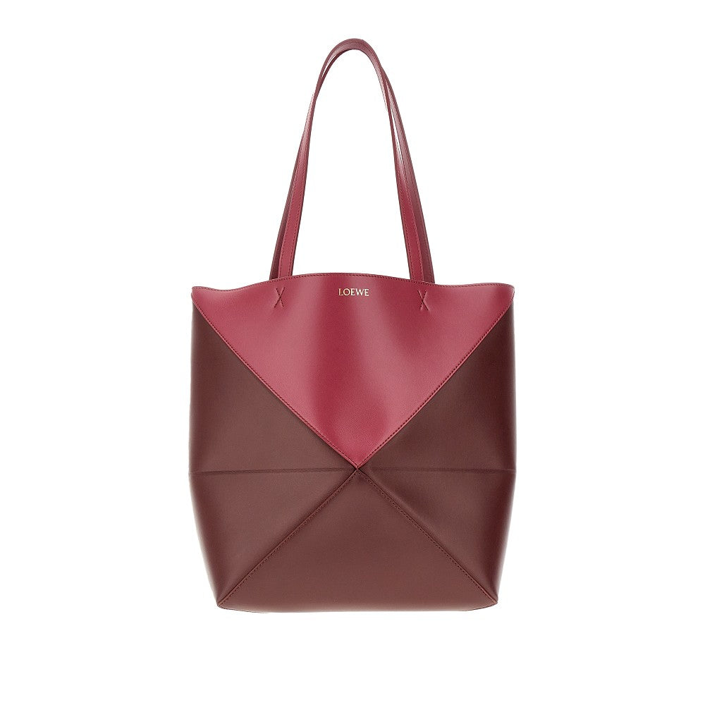 Borsa Puzzle Fold Tote media bicolore